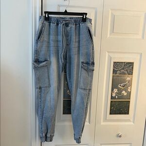 🫏Almost Famous Blue Denim Joggers